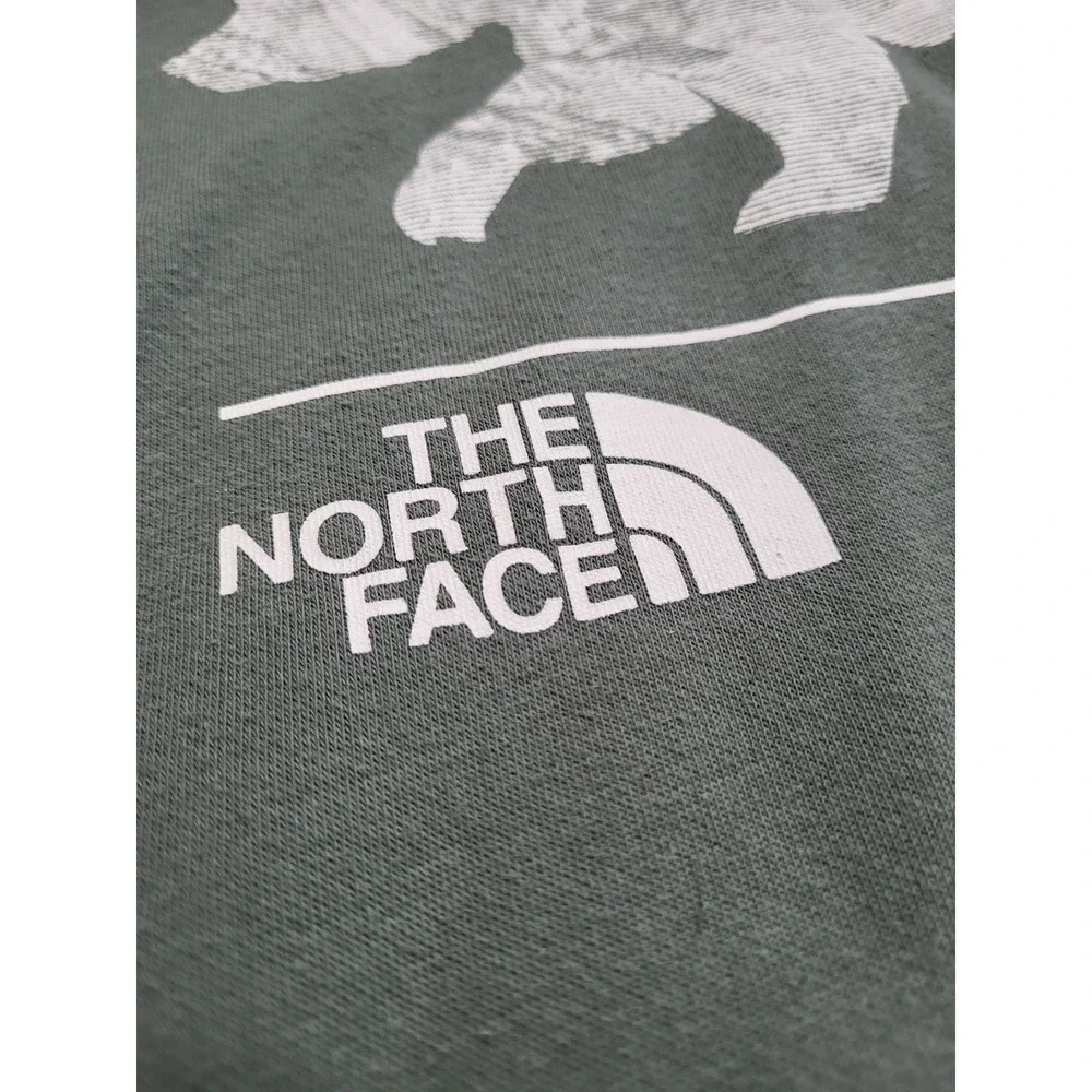 The North Face Gray Hoodie Mens Medium Super Soft Grizzly Bear Hiking Activewear